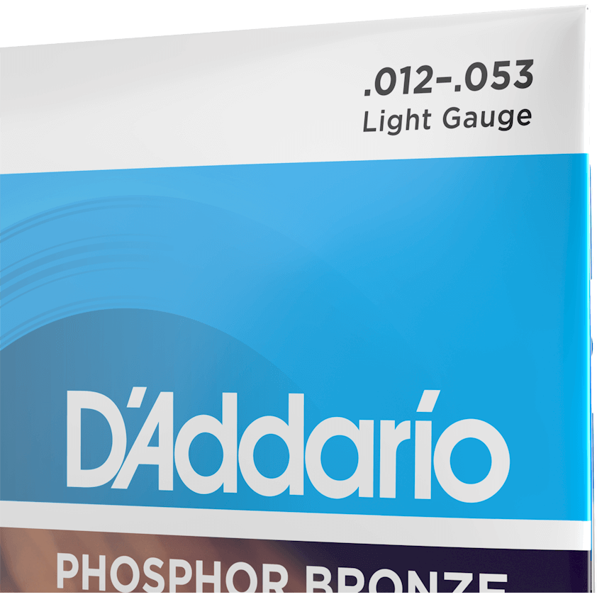 D'Addario Phosphor Bronze Acoustic Guitar Strings – Light – 12-53