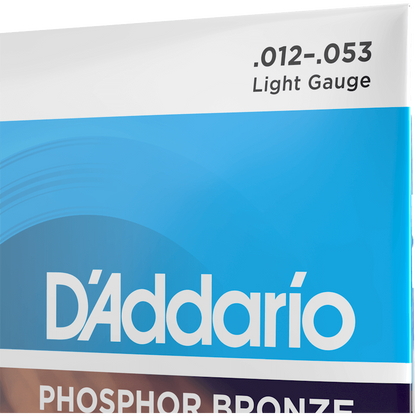 D'Addario Phosphor Bronze Acoustic Guitar Strings – Light – 12-53