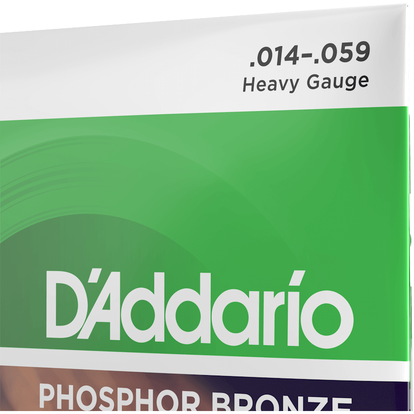 D'Addario Phosphor Bronze Acoustic Guitar Strings – Heavy – 14-59