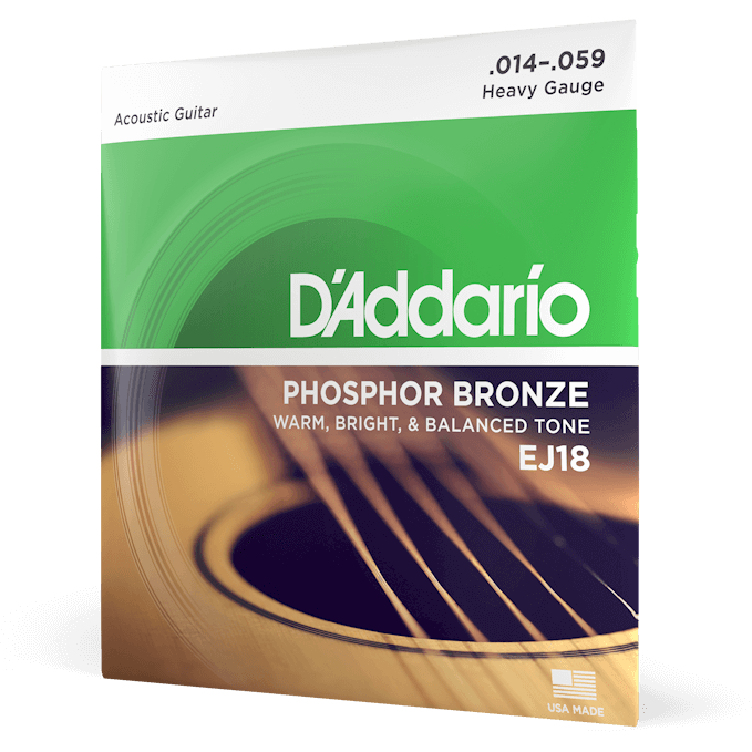 D'Addario Phosphor Bronze Acoustic Guitar Strings – Heavy – 14-59