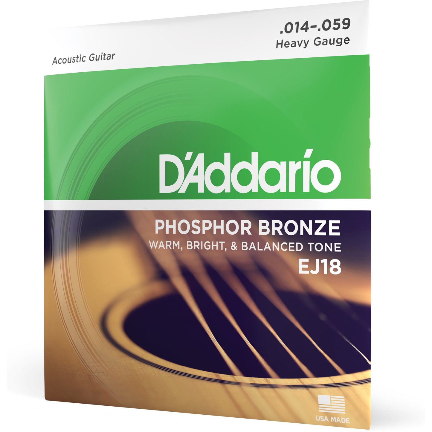 D'Addario EJ18 Phosphor Bronze Acoustic Guitar Strings, Heavy, 14-59