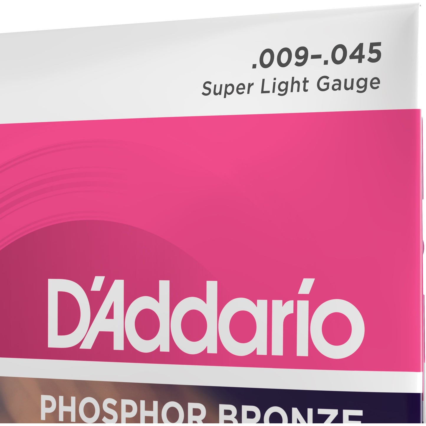 D'Addario 9-45 Super Light, Phosphor Bronze Acoustic Guitar Strings