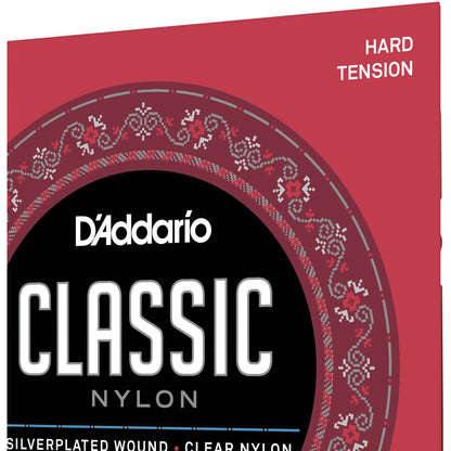 D'Addario EJ27H Student Nylon Classical Guitar Strings, Hard Tension