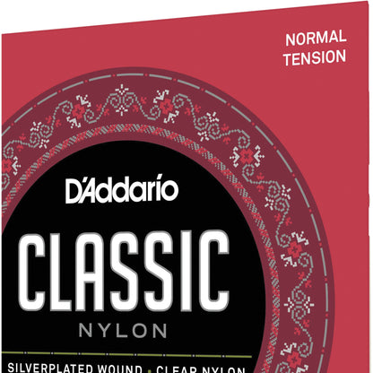 D'Addario EJ27N 1/2 Student Nylon Fractional Classical Guitar Strings, Normal Tension