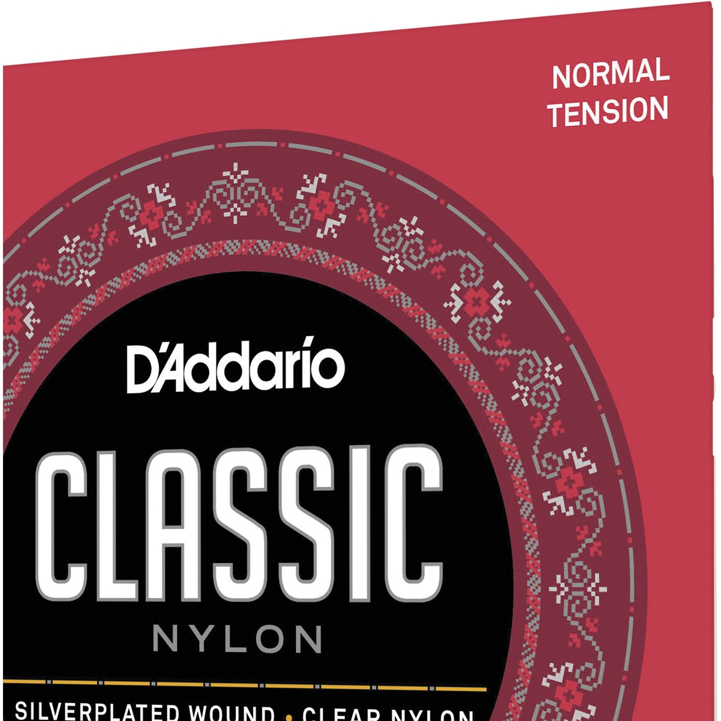 D'Addario EJ27N 3/4 Student Nylon Fractional Classical Guitar Strings, Normal Tension