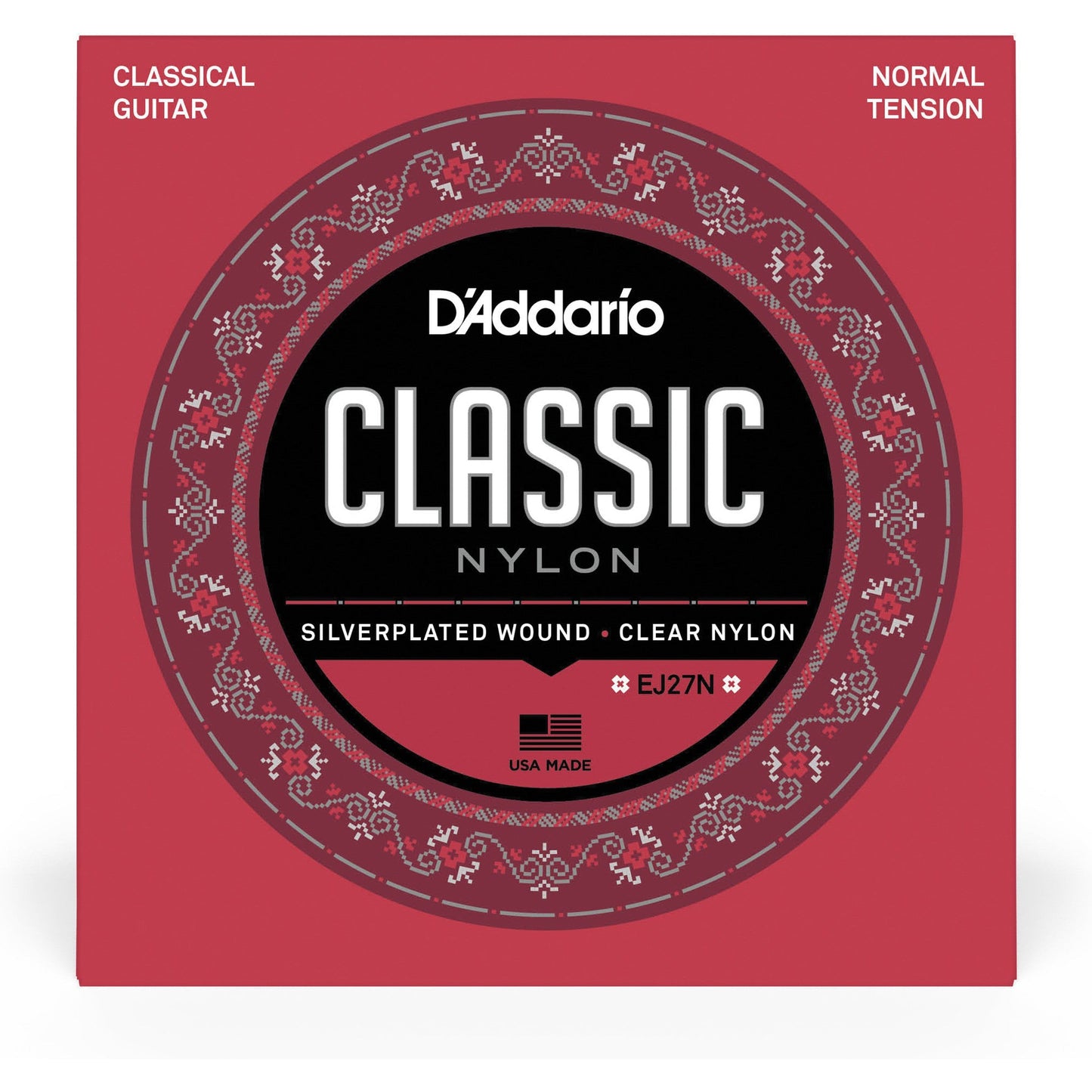 D'Addario EJ27N Student Nylon Classical Guitar Strings, Normal Tension