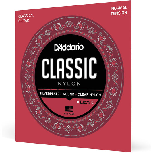 D'Addario EJ27N Student Nylon Classical Guitar Strings, Normal Tension