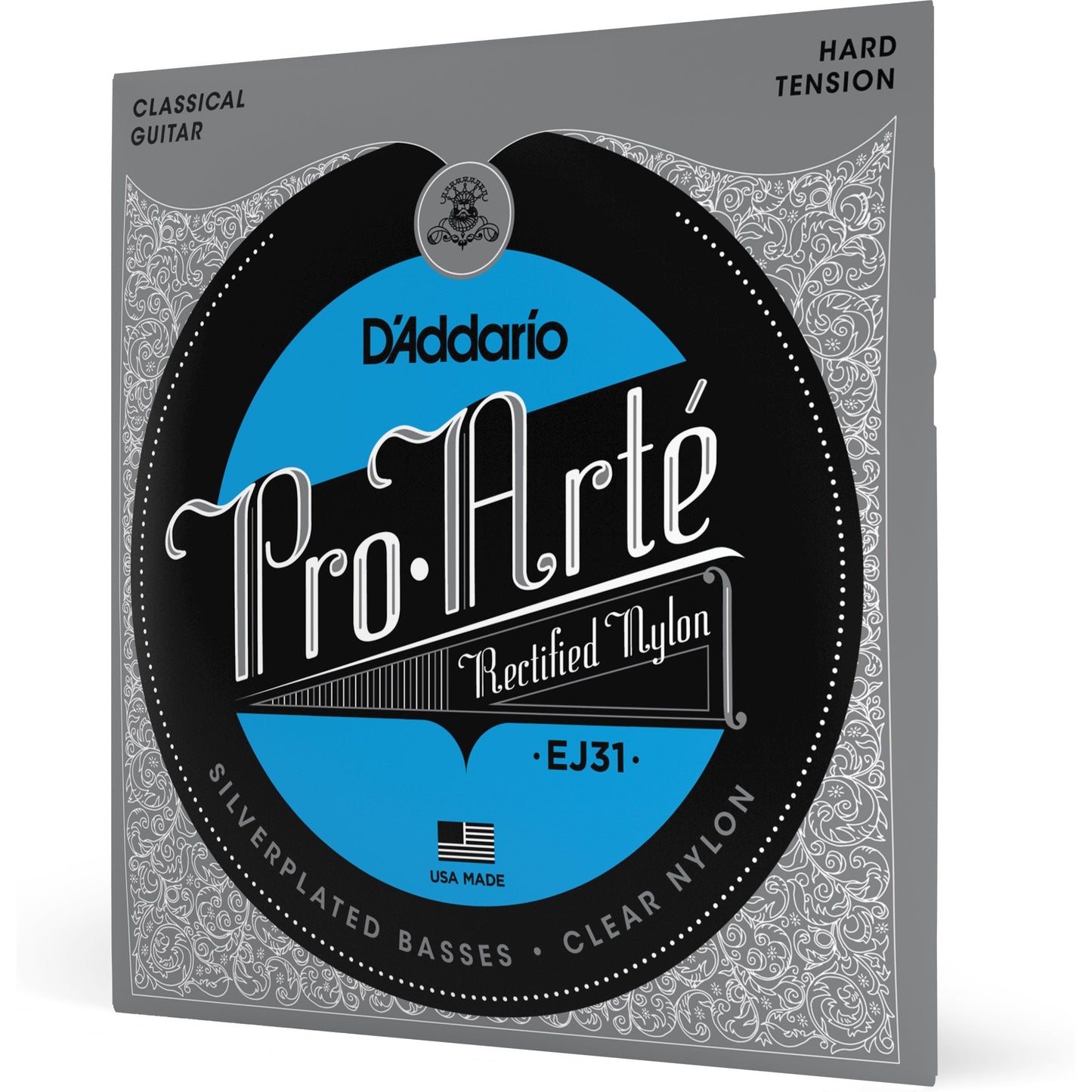 D'Addario EJ31 Classics Rectified Classical Guitar Strings, Hard Tension