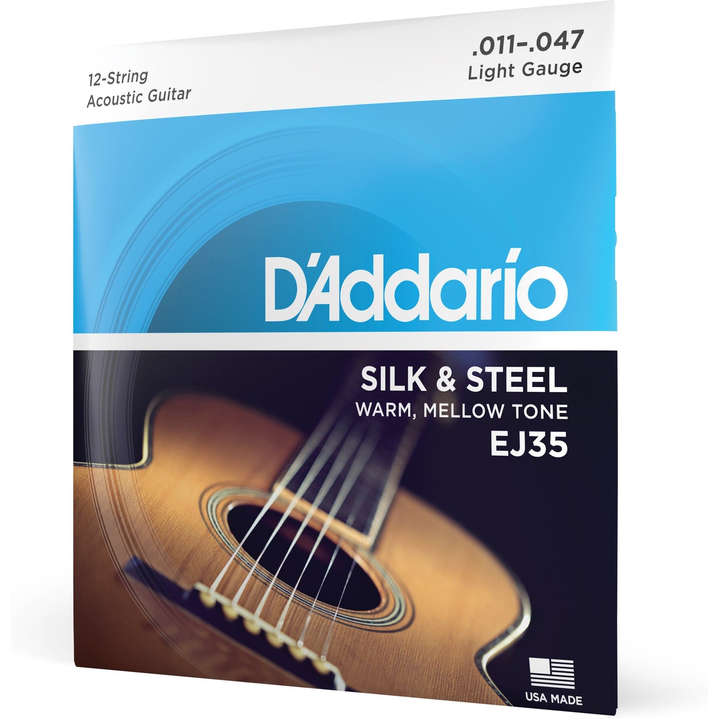 D'Addario EJ35 Silk & Steel 12-String Folk Guitar Strings, 11-47