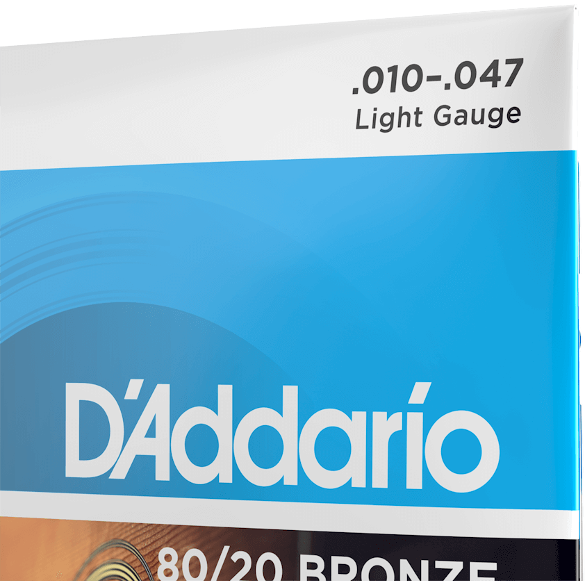 D'Addario 80/20 Bronze Acoustic Guitar Strings – 12 String – 10-47