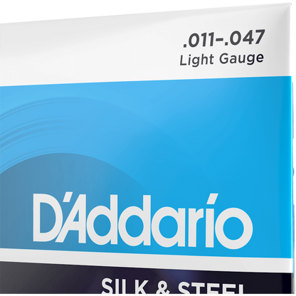 D'Addario Silk & Steel Folk Acoustic Guitar Strings – Light – 11-47
