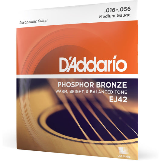 D'Addario EJ42 Resophonic Guitar Strings, 16-56