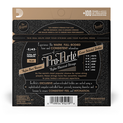 D'Addario Pro-Arte Nylon Classical Guitar Strings – Light Tension