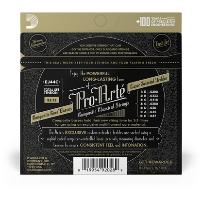 D'Addario Pro-Arte Composite Classical Guitar Strings – Extra Hard Tension