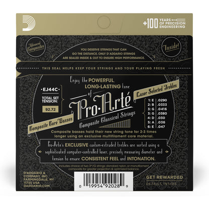 D'Addario EJ44C Pro-Arte Composite Classical Guitar Strings, Extra-Hard Tension