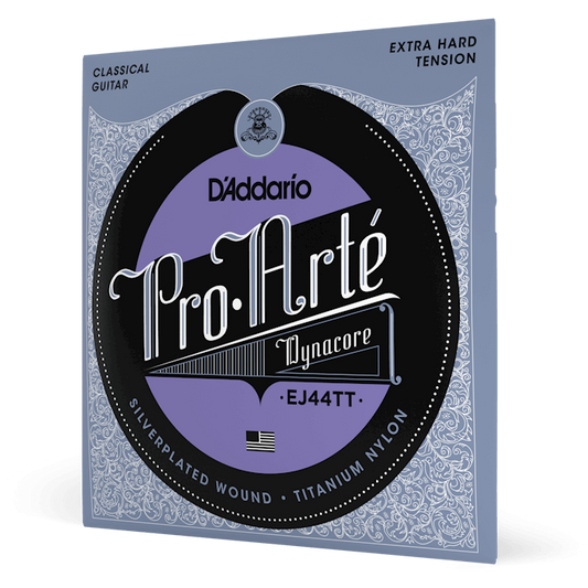 D'Addario Pro-Arte Dynacore Classical Guitar Strings – Titanium Trebles – Extra Hard Tension