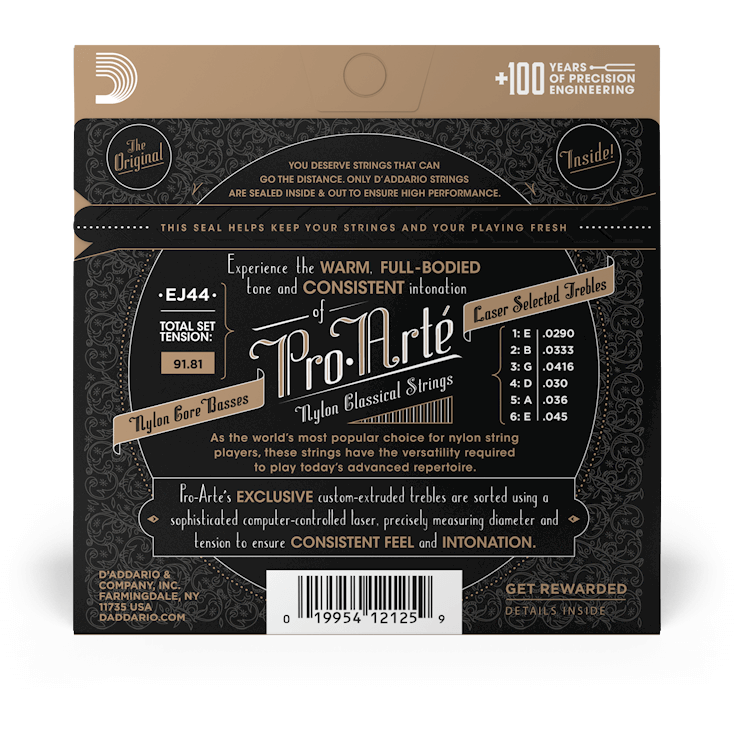 D'Addario Pro-Arte Nylon Classical Guitar Strings – Extra Hard Tension