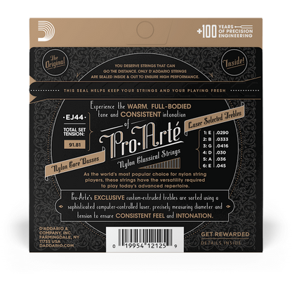 D'Addario Pro-Arte Nylon Classical Guitar Strings – Extra Hard Tension