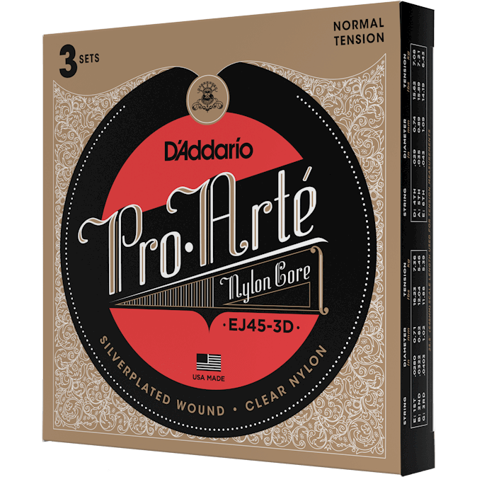 D'Addario Pro-Arte Nylon Classical Guitar Strings – Normal Tension (3 Pack)