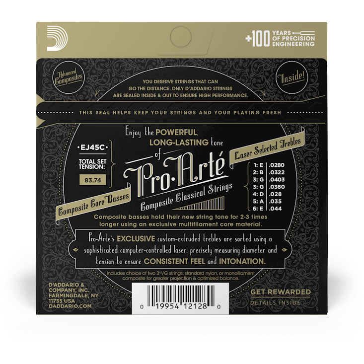 D'Addario Pro-Arte Composite Classical Guitar Strings – Normal Tension