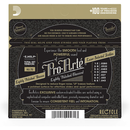 D'Addario EJ45LP Pro-Arte Composite Classical Guitar Strings, Normal Tension