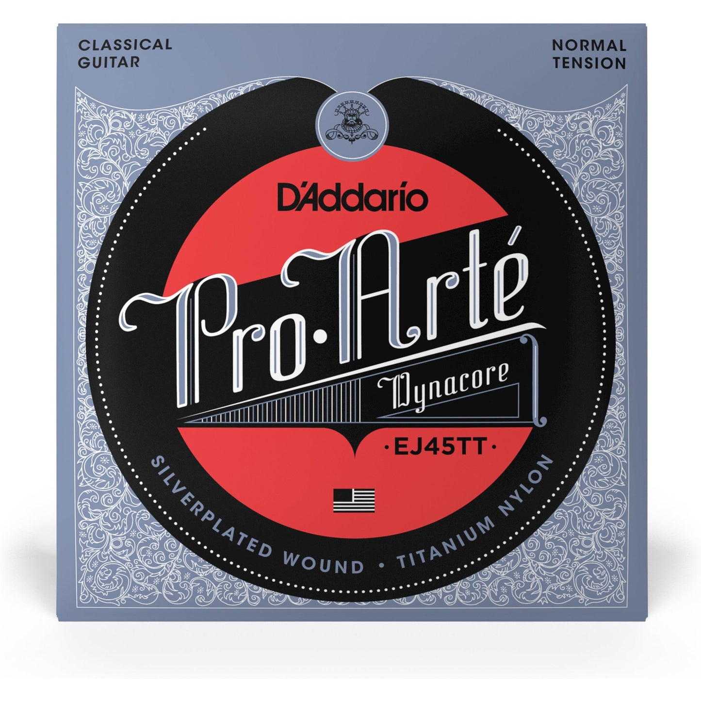 D'Addario EJ45TT ProArte Dynacore Classical Guitar Strings, Titanium Trebles, Normal Tension