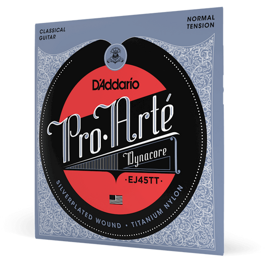 D'Addario Pro-Arte Dynacore Classical Guitar Strings – Titanium Trebles – Normal Tension