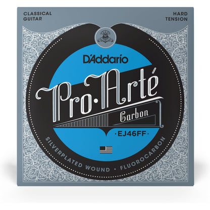 D'Addario EJ46FF Pro-Arté Carbon Classical Guitar Strings, Dynacore Basses, Hard Tension