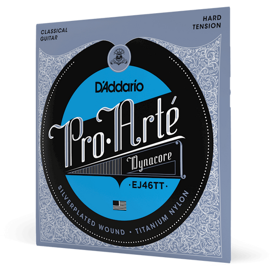 D'Addario Pro-Arte Dynacore Classical Guitar Strings – Titanium Trebles – Hard Tension