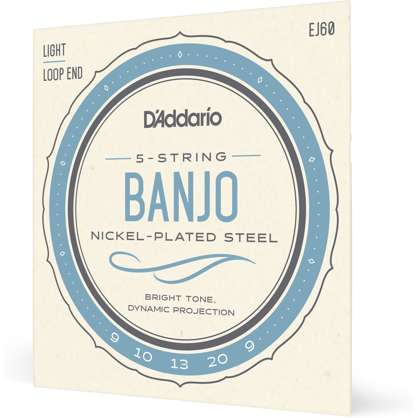 D'Addario EJ60 5-String Banjo Strings, Nickel, Light, 9-20