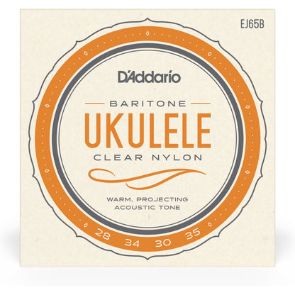 D'Addario EJ65B Pro-Arté Custom Extruded Nylon Ukulele Strings, Baritone