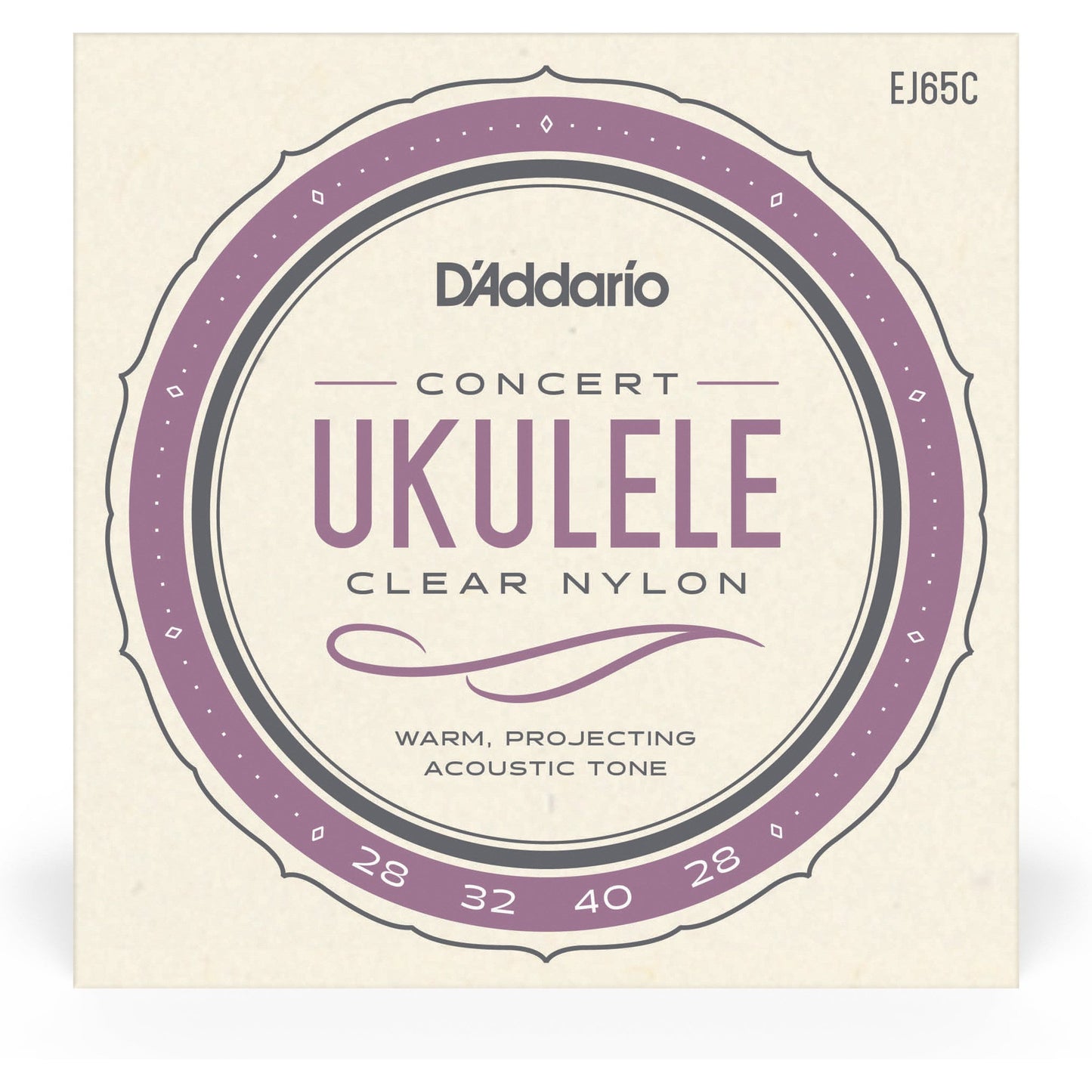 D'Addario EJ65C Pro-Arté Custom Extruded NylonUkulele Strings, Concert