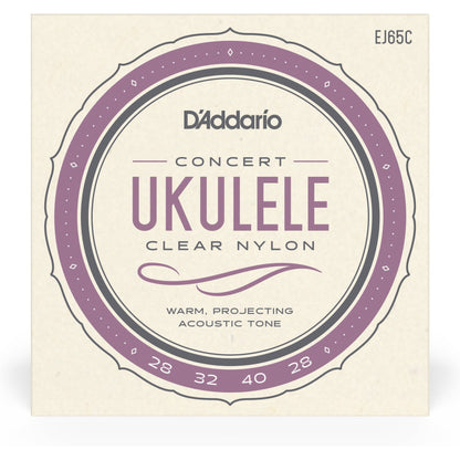 D'Addario EJ65C Pro-Arté Custom Extruded NylonUkulele Strings, Concert