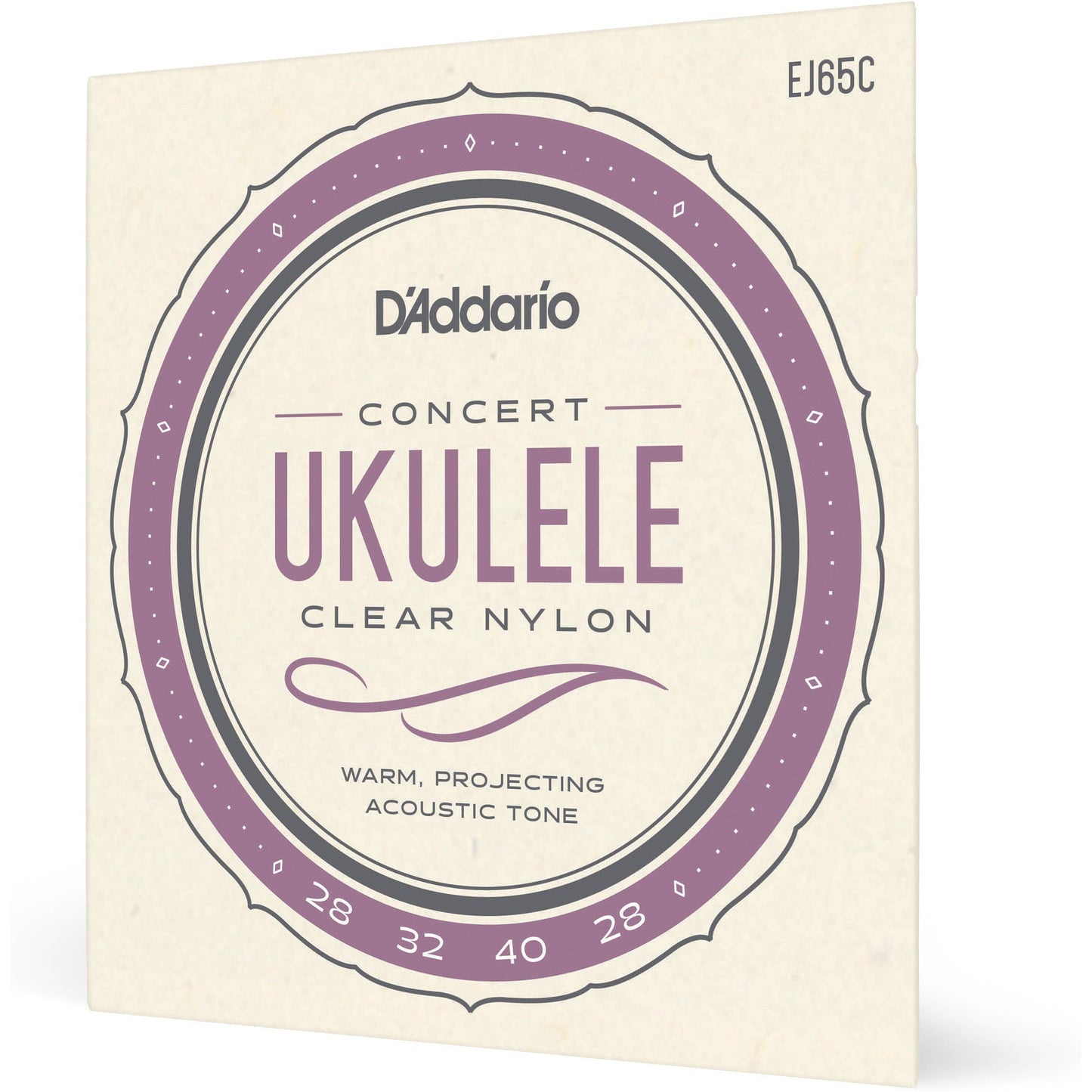 D'Addario EJ65C Pro-Arté Custom Extruded NylonUkulele Strings, Concert