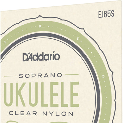 D'Addario EJ65S Pro-Arté Custom Extruded Nylon Ukulele Strings, Soprano