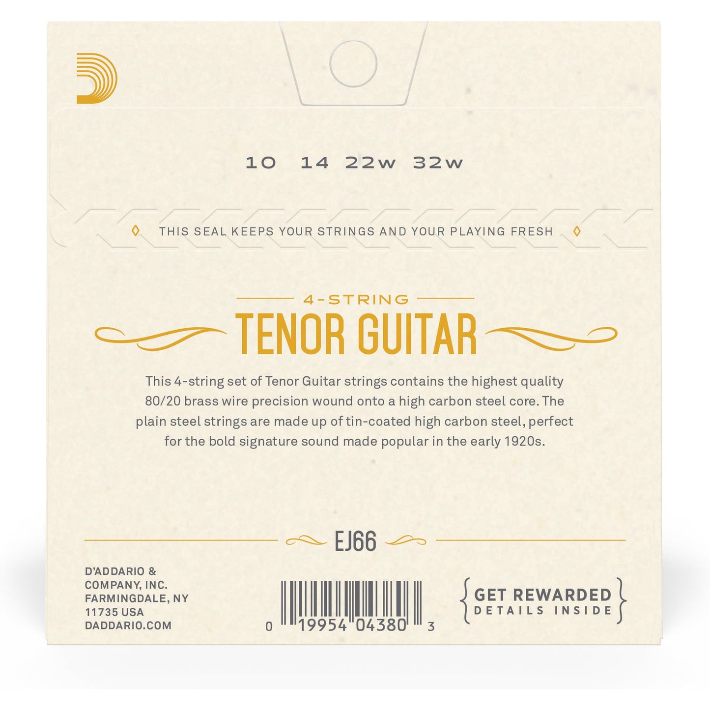 D'Addario EJ66 Tenor Guitar Strings