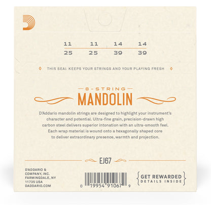 D'Addario EJ67 Nickel Mandolin, 11-39