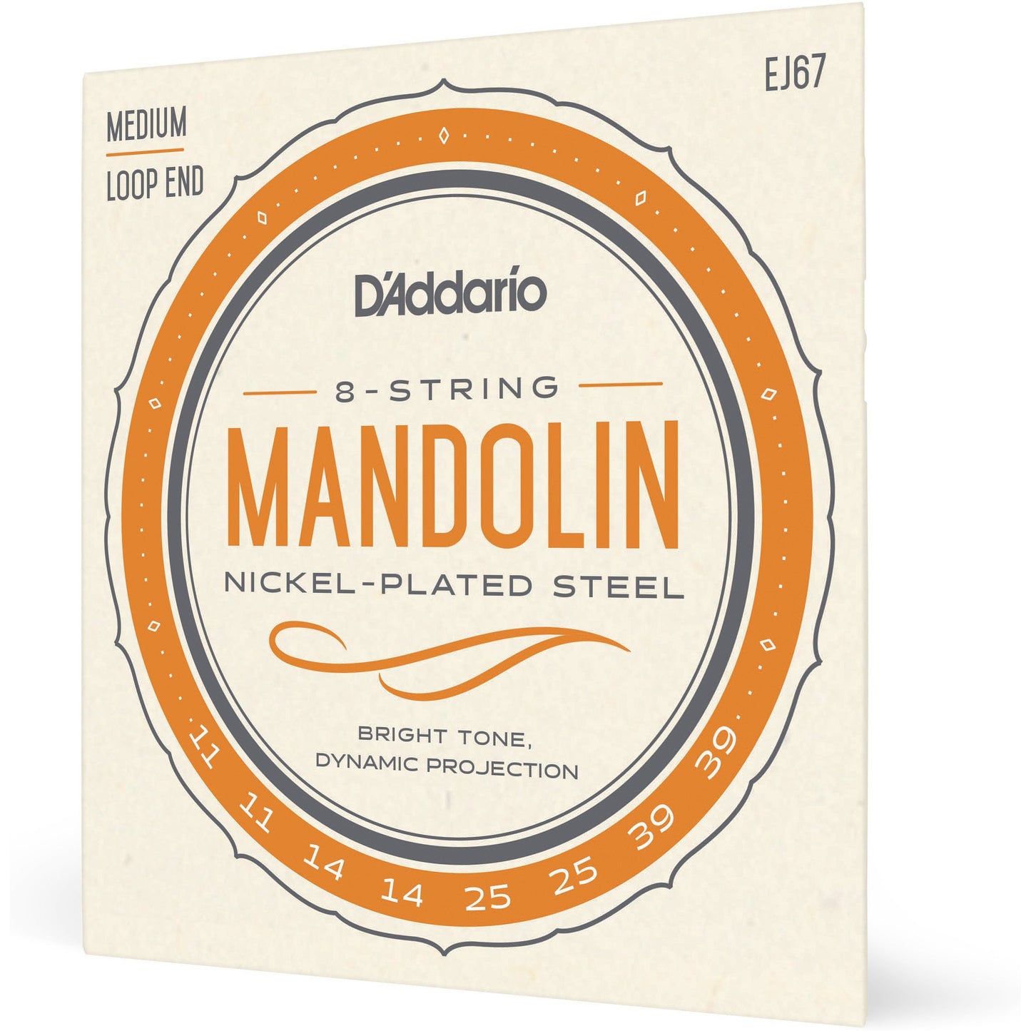 D'Addario EJ67 Nickel Mandolin, 11-39