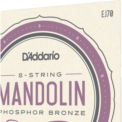 D'Addario EJ70 Phosphor Bronze Mandolin Strings, Ball End,  Medium/Light, 11-38