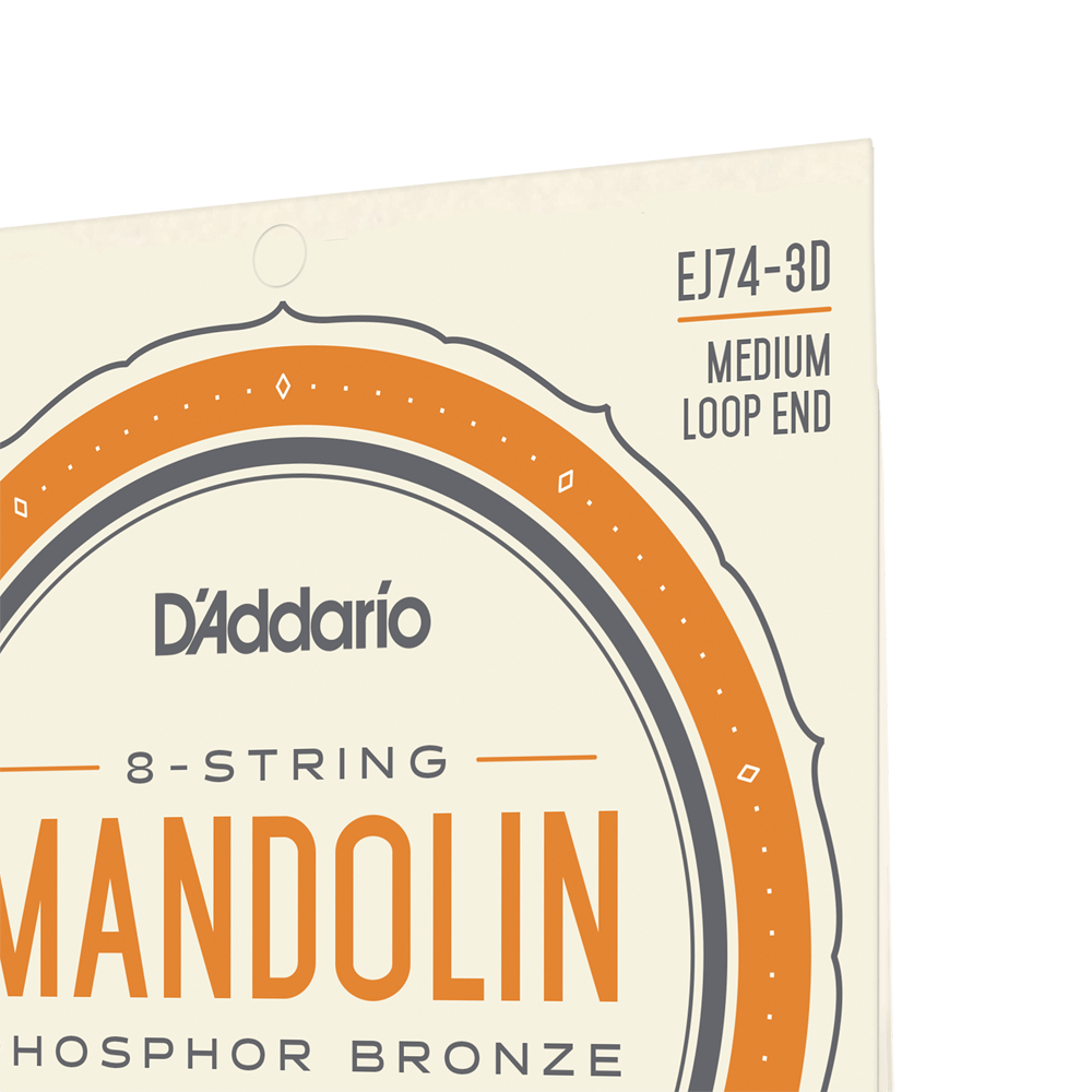 D'Addario Phosphor Bronze Mandolin Strings – Medium – 11-40 (3 Pack)