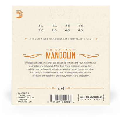 D'Addario Phosphor Bronze Mandolin Strings – Medium – 11-40