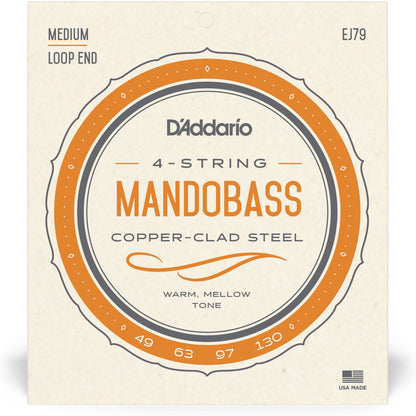 D'Addario J79 Copper Mandobass Strings, 49-130