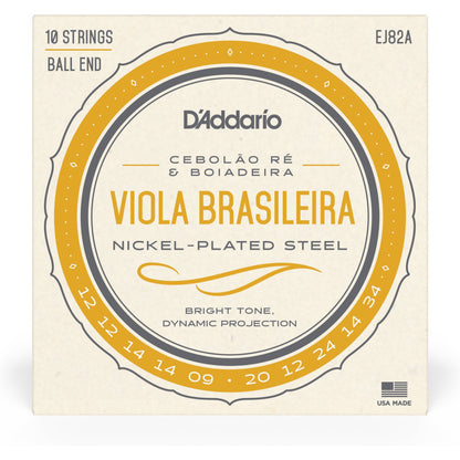 D'Addario EJ82A Viola Brasileira Set, Cebolao Re and Boiadeira