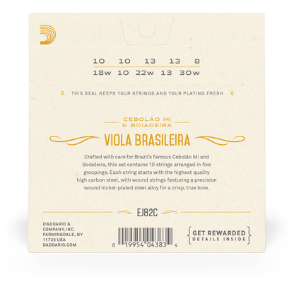 D'Addario Viola Brasileira Set – Cebolao Mi and Boiadeira