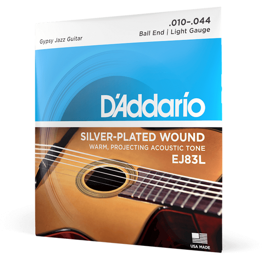 D'Addario Gypsy Jazz Acoustic Guitar Strings – Ball End – Light – 10-44