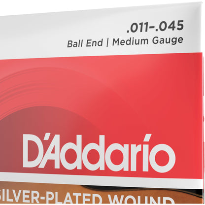 D'Addario EJ83M Gypsy Jazz Acoustic Guitar Strings, Ball End, Medium, 11-35