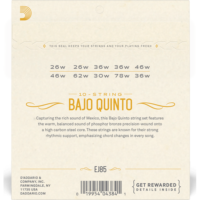 D'Addario Bajo Quinto Strings