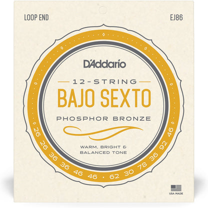 D'Addario EJ86 Bajo Sexto Strings