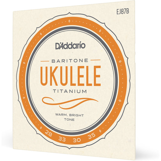 D'Addario EJ87B Titanium Ukulele Strings, Baritone