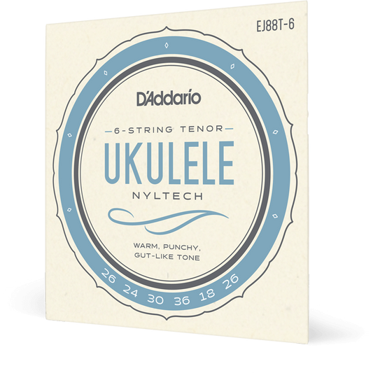 D'Addario Nyltech Ukulele Strings – 6 String – Tenor